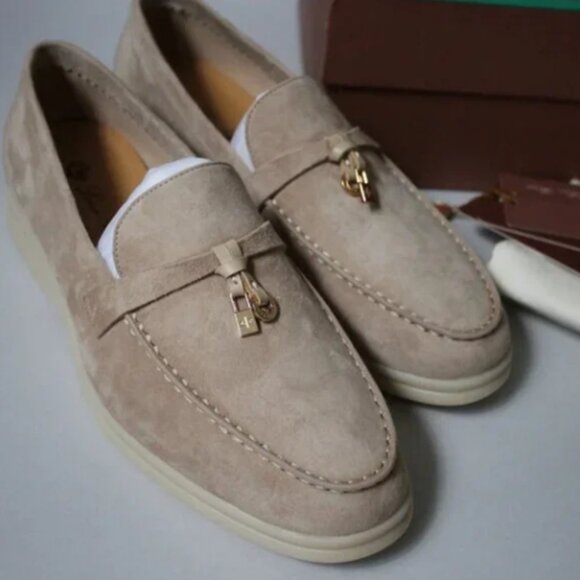Loro Piana Women's Loafers Handmade Casual Ankle Moccas Size 39 - Picture 4 of 6